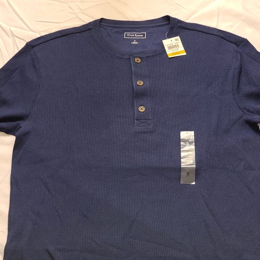 Club Rm Henley thermal navy blue - Picture 3 of 16
